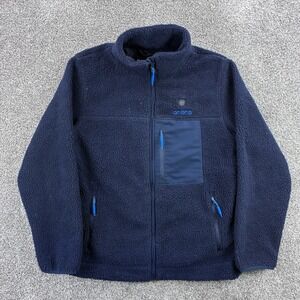 ORORO Heated Fleece Jacket Mens Medium Navy Blue Full Zip Warming Outerwear